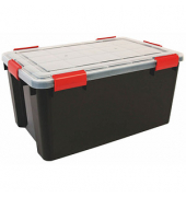 Aufbewahrungsbox AT-L BkR/C/D.Red 6190, außen 29x59x29cm, Polypropylen schwarz/transparent/rot