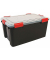 Aufbewahrungsbox AT-L BkR/C/D.Red 6190, außen 29x59x29cm, Polypropylen schwarz/transparent/rot