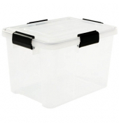 Aufbewahrungsbox Water Proof 6192, außen 29x39x26cm, Polypropylen transparent/schwarz