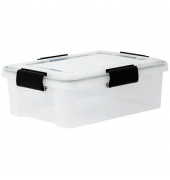 Aufbewahrungsbox Water Proof 6373, außen 29x39x14,6cm, Polypropylen transparent/schwarz