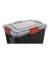 Aufbewahrungsbox AT-S BkR/C/D.Red 6375, außen 29x39x14,6cm, Polypropylen schwarz/transparent/rot