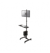 Computertisch FPMA-MOBILE1700, höhenverstellbar 94-175cm (H), schwarz / schwarz