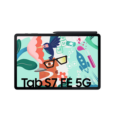 SAMSUNG Galaxy Tab S7 FE WiFi Tablet 31,5 cm (12,4 Zoll) 64 GB mystik schwarz