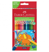 Buntstifte-Set Jumbo, 116524, farbig sortiert, dreikant, Packung