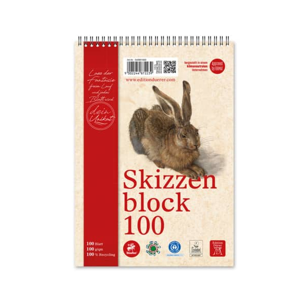 9002244872239 - Skizzenblock A5 100BL weiß 9002244872239 Edition DÜRER 9002244872239 - Skizzenblock A5 100BL weiß 9002244872239 Edition DÜRER
