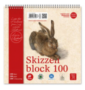 Skizzenblock Quart 20x20cm 100BL weiß