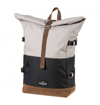 Schulrucksack 42156-265 Roll-Up Two, light grey, Concept, mit Rei&szlig;verschluss