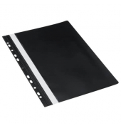 Schnellhefter Multiloch 1704001-01, A4, schwarz, Polyvinylchlorid (PVC), 80g, Vorderdeckel transparent