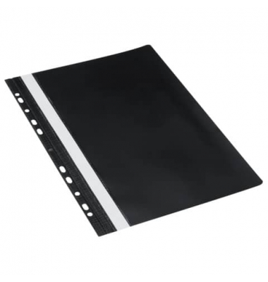 Schnellhefter Multiloch 1704001-01, A4, schwarz, Polyvinylchlorid (PVC), 80g, Vorderdeckel transparent