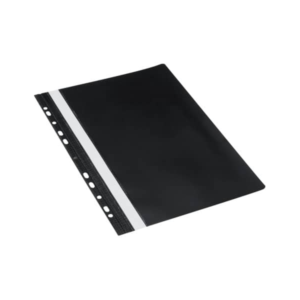 10 Stück Donau Schnellhefter Multiloch 1704001-01, A4, schwarz, Polyvinylchlorid (PVC), Vorderdeckel transparent 9003106568642 Donau
