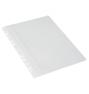 Schnellhefter 1704001-09, A4, weiß, Polyvinylchlorid (PVC), Vorderdeckel transparent