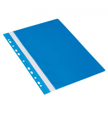 Schnellhefter Multiloch 1704001-10, A4, blau, Polyvinylchlorid (PVC), Vorderdeckel transparent