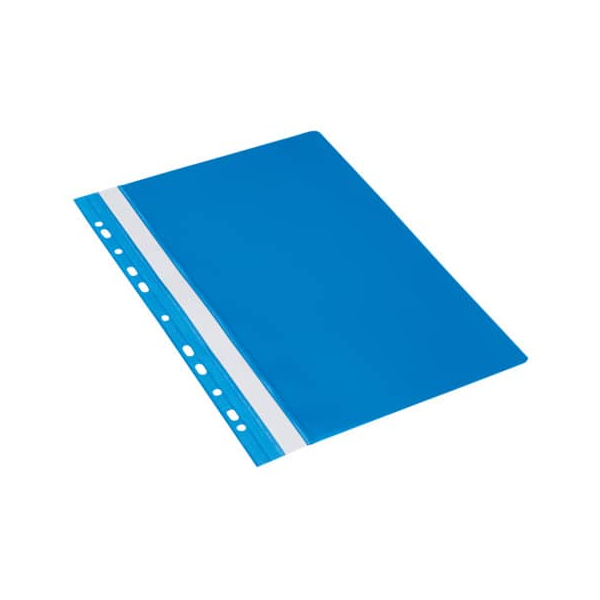 10 Stück Donau Schnellhefter Multiloch 1704001-10, A4, blau, Polyvinylchlorid (PVC), Vorderdeckel transparent 9003106568765 Donau