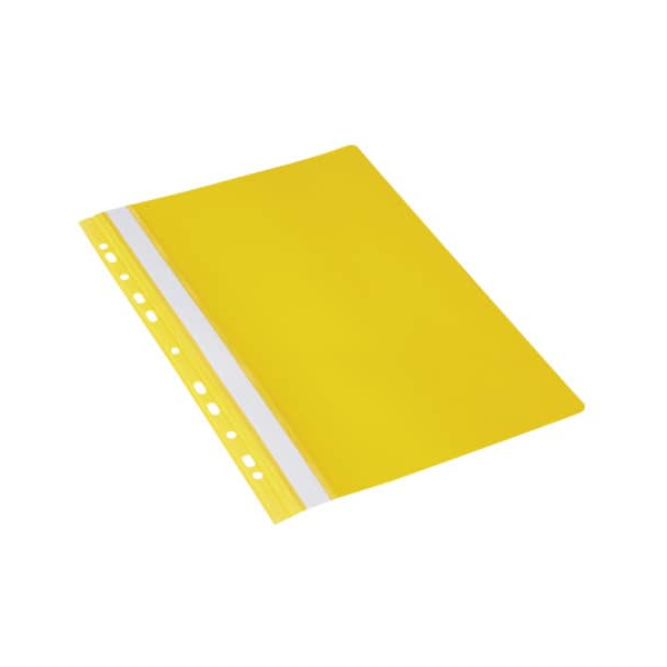 10 Stück Donau Schnellhefter Multiloch 1704001-11, A4, gelb, Polyvinylchlorid (PVC), Vorderdeckel transparent 9003106568796 Donau