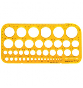 Schablone Kreisschablone 45 Kreise 1 - 36 mm AH5033