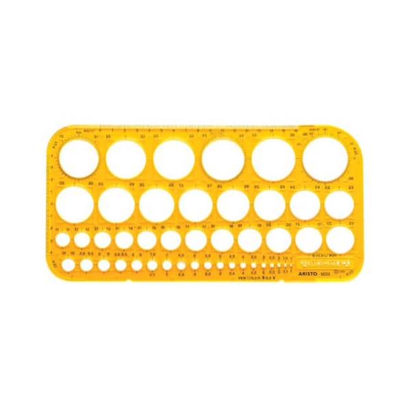 9003182050338 - Schablone Kreisschablone 45 Kreise 1 - 36 mm AH5033 9003182050338 Aristo