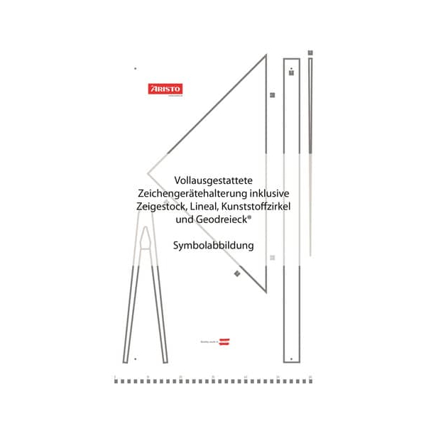 Aristo Kunststofftafel Wandtafel-Set, mit Geometriedreieck 1552W, AR1985W 9003182198559 Aristo