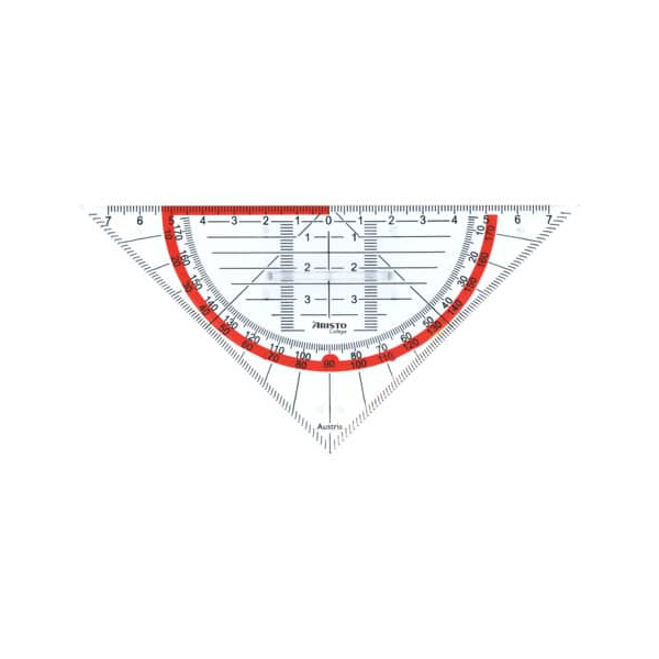 20 x Aristo Geometriedreieck Geocollege Polystyrol 160cm transparent
