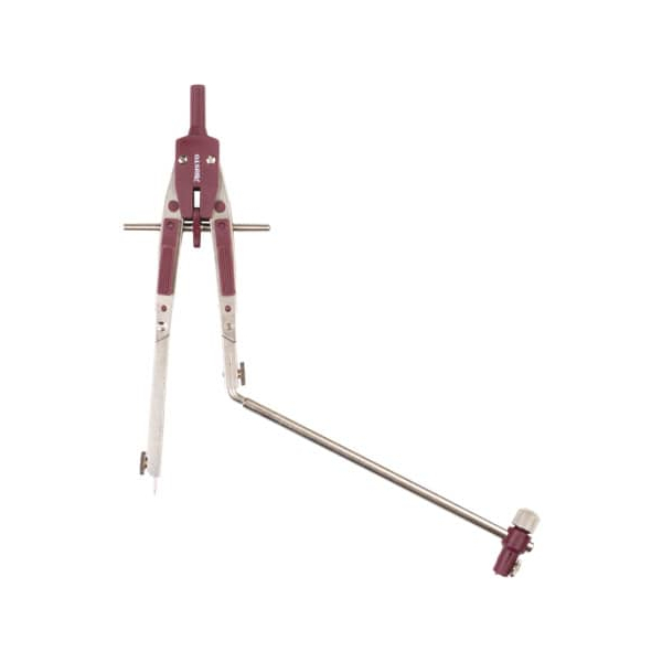 9003182555185 - Schnellverstellzirkel max 640mm Länge 170mm weinrot silber