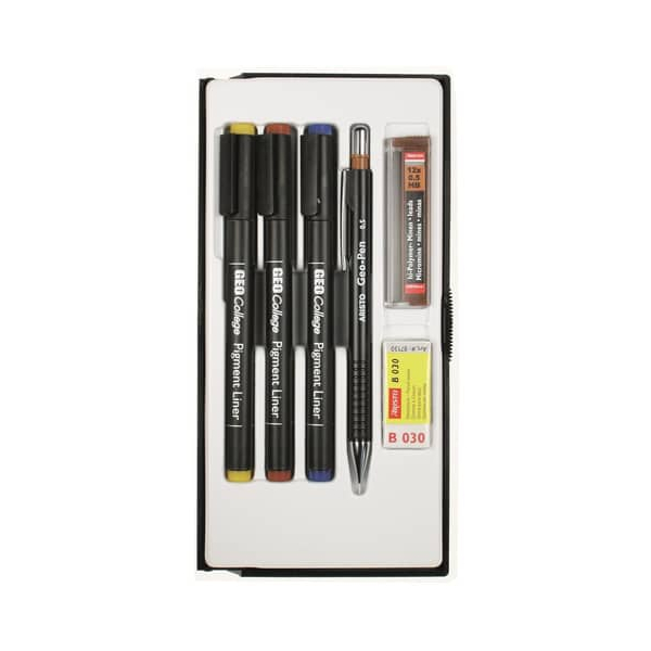 9003182800872 - Schreibgeräteset Geocollege School-Set 03 05 07 schwarz