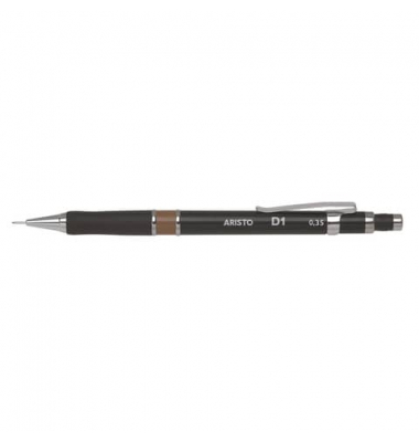 Druckbleistift Feinminenstift D1 schwarz 0.35, AH82503, Härte HB, 0,35mm, schwarz, mit Radiergummi