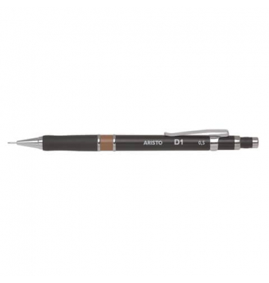 Druckbleistift Feinminenstift D1 schwarz 0.50, AH82505, H&auml;rte HB, 0,5mm, schwarz, mit Radiergummi