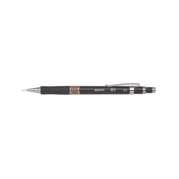 10 Stück Aristo Druckbleistift Feinminenstift D1 schwarz 0.50, AH82505, Härte HB, 0,5mm, schwarz, mit Radiergummi 9003182825059 Aristo