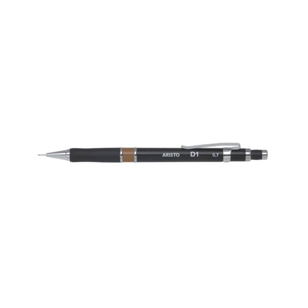 10 Stück Aristo Druckbleistift Feinminenstift D1 schwarz 0.70, AH82507, Härte HB, 0,7mm, schwarz, mit Radiergummi 9003182825073 Aristo
