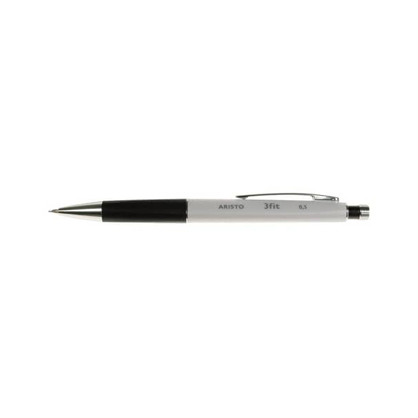 10 Stück Aristo Druckbleistift Feinminenstift 3Fit 0.50 mattsilber, AH85345, Härte HB, 0,5mm, mattsilber, mit Radiergummi 9003182853458 Aristo