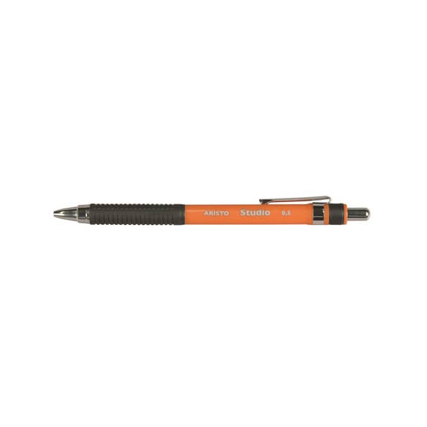10 Stück Aristo Druckbleistift Feinminenstift Studio 0.50 orange, AR85701, Härte HB, 0,5mm, orange, mit Radiergummi 9003182857012 Aristo