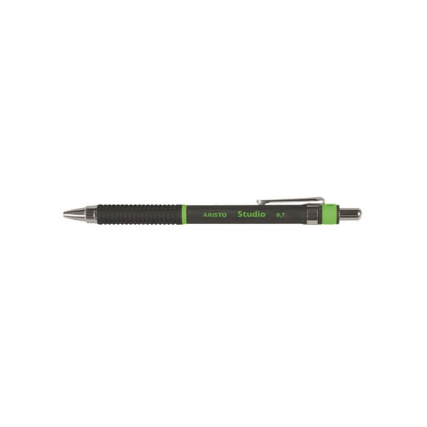 10 Stück Aristo Druckbleistift Feinminenstift Studio 0.70 schwarz, AR85707, Härte HB, 0,7mm, schwarz, mit Radiergummi 9003182857074 Aristo