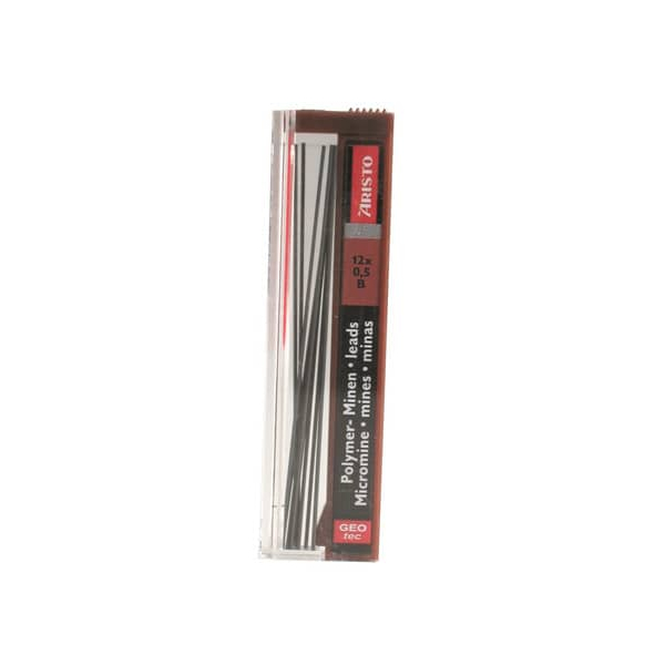 12 Stück Aristo Druckbleistiftminen Feinminen Hi-Polymer 0.5 B,, AH86568 9003182865680 Aristo