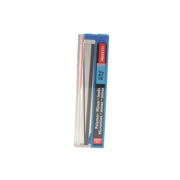 12 Stück Aristo Druckbleistiftminen Feinminen Hi-Polymer 0.7 2B, AR86778 9003182867783 Aristo