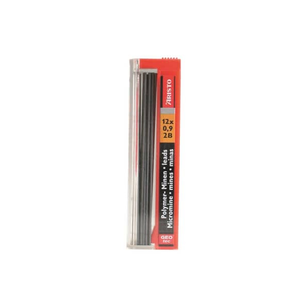12 Stück Aristo Druckbleistiftminen Feinminen Hi-Polymer 0.9 2B, AR86978 9003182869787 Aristo