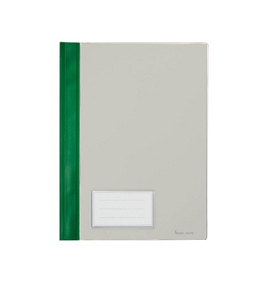 Schnellhefter 281100GN, A4, grün, Polyvinylchlorid (PVC), Vorderdeckel transparent Schnellhefter 281100GN, A4, grün, Polyvinylchlorid (PVC), Vorderdeckel transparent