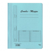 Schnellhefter Comba-Mappe 111000BL, A4, blau, Karton, 250g, Vorderdeckel opak