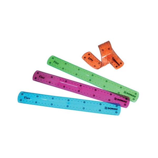 12 Stück PBs Lineal Flexi - 30 cm, transparent sortiert 9004546388258 PBs