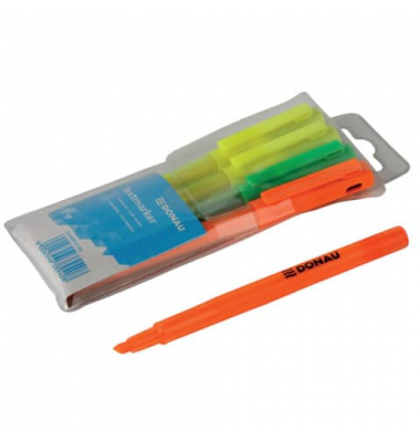 Textmarker 5140010-99, Set, 3-farbig sortiert, 1-4mm Keilspitze