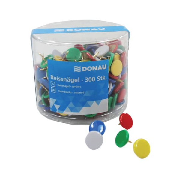 9004546394600 - Reißnägel - Ø 10 mm sortiert Dose 9004546394600 DONAU 300 Stück 9004546394600 - Reißnägel - Ø 10 mm sortiert Dose 9004546394600 DONAU 300 Stück