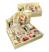 Notizblock 1310102-99, Stadt, blanko, 6,4x8,25cm, 70g, sortiert, 40 Blatt