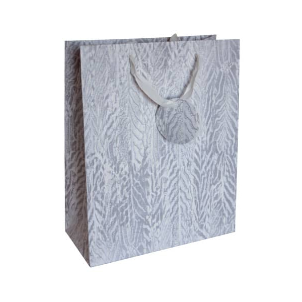 6 Stück PBs Geschenktasche 41293 beflockt, allgemein, Tragegriff Band mit Geschenkanhänger, beflockt, 26cm x 32cm 9004546412939 PBs