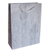 Geschenktasche 41294 beflockt, allgemein, Schleifenband mit Anhänger, beflockt, 30cm x 40cm