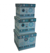 Weihnachtsgeschenkkarton - 3 tlg., Würfel