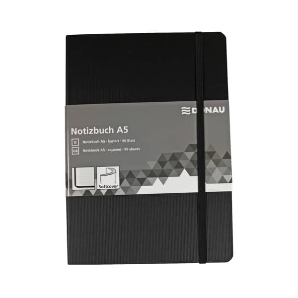 9004546416883 - Notizbuch - A5 kariert 192 Seiten schwarz 9004546416883 DONAU 9004546416883 - Notizbuch - A5 kariert 192 Seiten schwarz 9004546416883 DONAU
