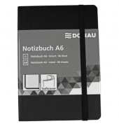 Notizbuch - A6, liniert, 192 Seiten, schwarz