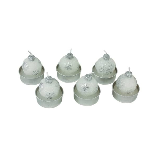 9004546441915 - Teelicht N23052-4010 Christbaumkugel weiß Ø 30mm ca 2 Stunden Brenndauer 9004546441915 PBS 6 Stück 9004546441915 - Teelicht N23052-4010 Christbaumkugel weiß Ø 30mm ca 2 Stunden Brenndauer 9004546441915 PBS 6 Stück