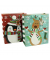 Geschenktasche 45281, Weihnachten, Tragekordel mit Anhänger, 2 Motive sortiert,Pinguin und Rentier, 26cm x 32cm