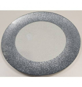 Glasteller rund silber