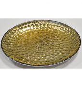 Glasteller rund gold