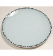 48428 Glasteller rund DM 25cm, mit Glitzersteinen